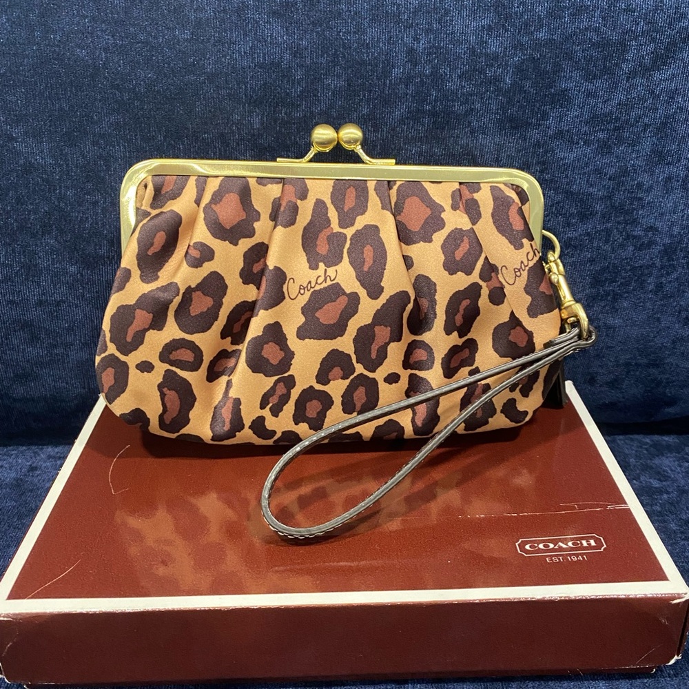 STILL AVAILABLE - COACH leopard clutch